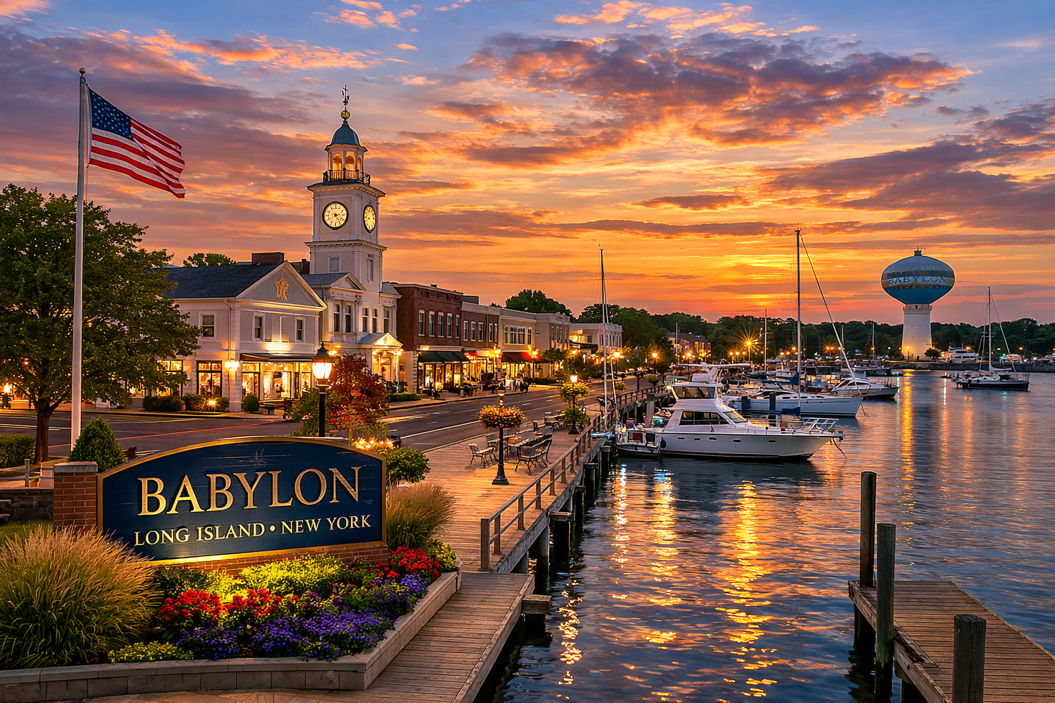 Babylon village and south shore setting for a Babylon personal injury lawyer page
