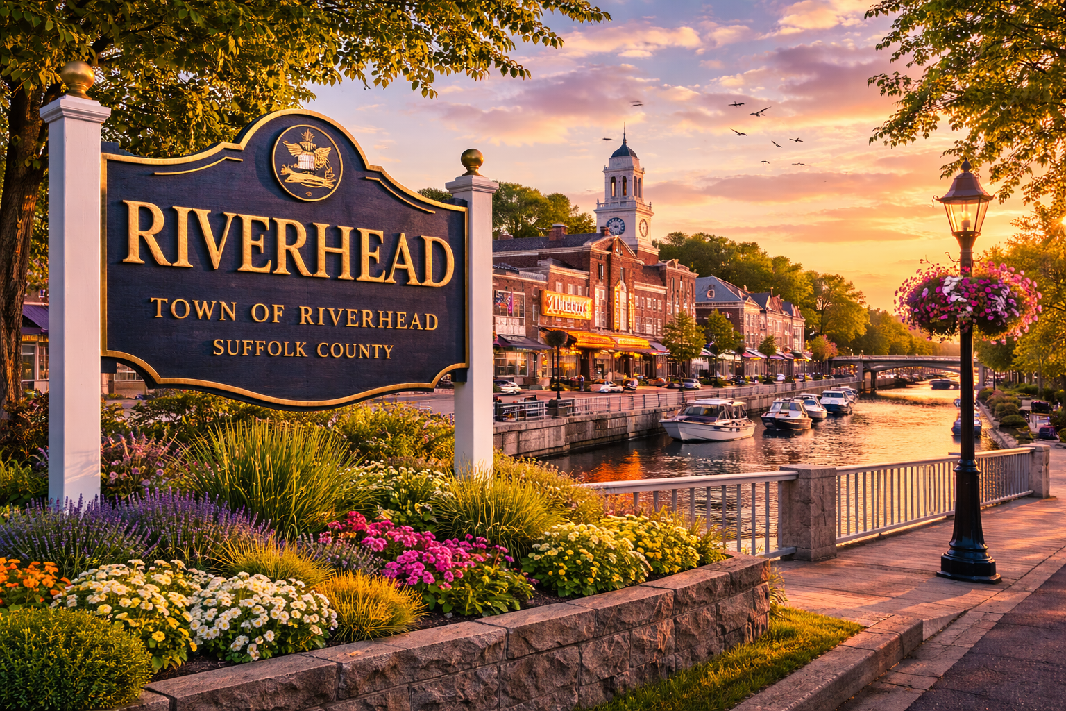Riverhead Long Island town scene used for a Siben & Siben LLP personal injury page