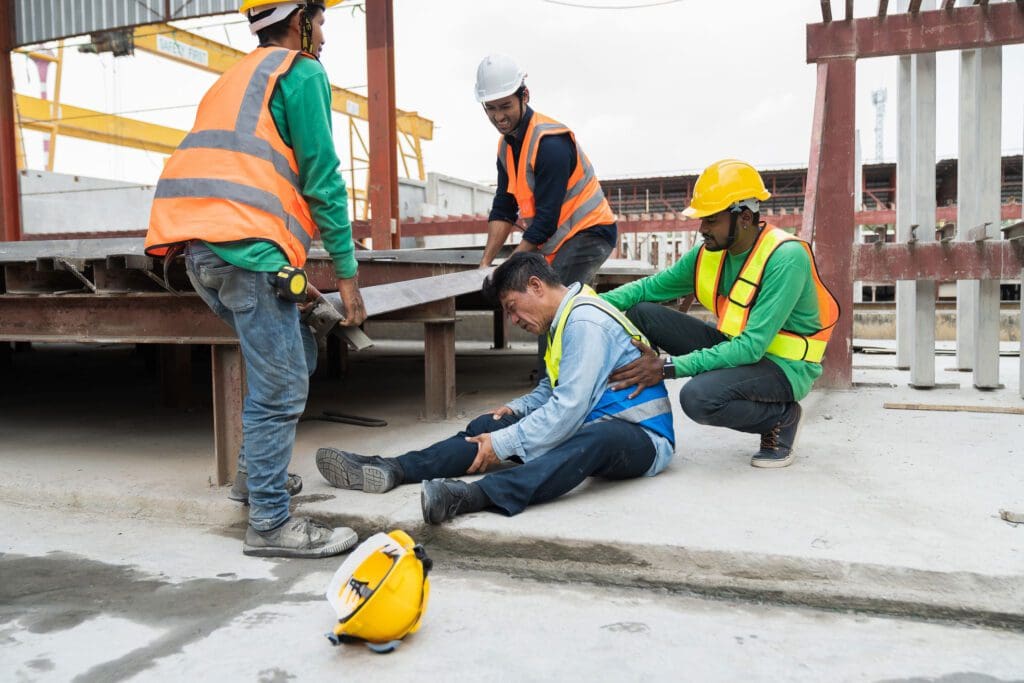 A male worker is in a work accident and needs a workman’s compensation attorney from Siben & Siben LLP in Babylon, NY.